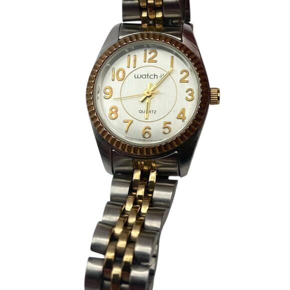 Watch-it Quartz Womens Watch Gold and Silver Tone MLN3008 with New Battery - Picture 1 of 6